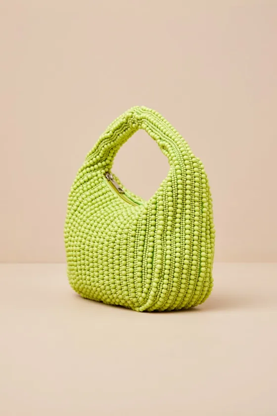 Kleio Lime Green Beaded Handbag sold by Lulus product image thumbnail 4