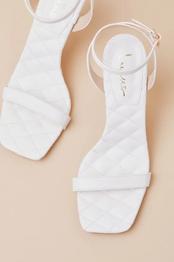 Bastina White High Heel Ankle Strap Sandals sold by Lulus product image thumbnail 4