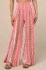 Split Spirit Multi Boho Print Wide-Leg Slit-Front Pants sold by Lulus