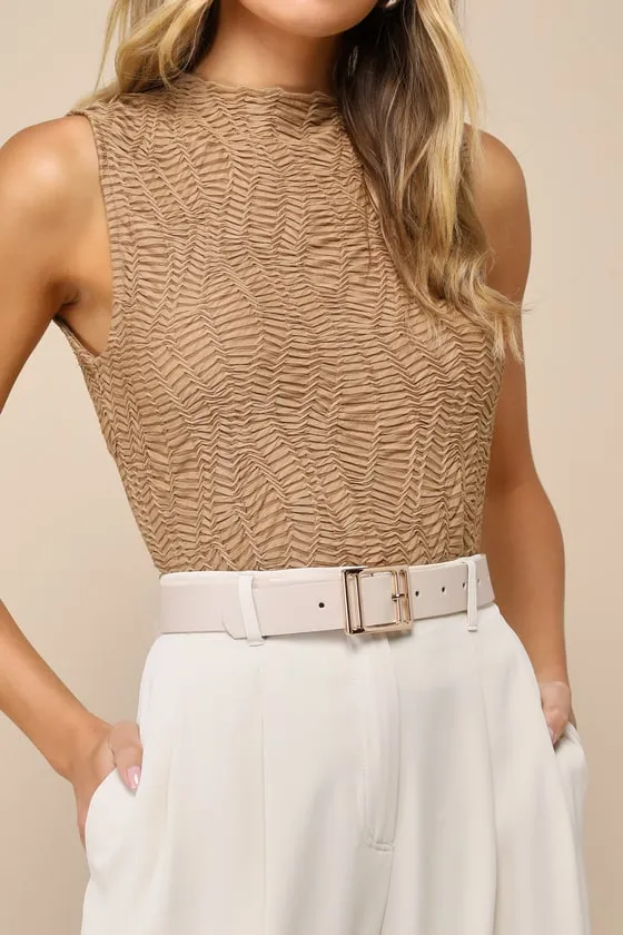 Modish Muse Black and Ivory Cutout Buckle Belt Set sold by Lulus product image thumbnail 3