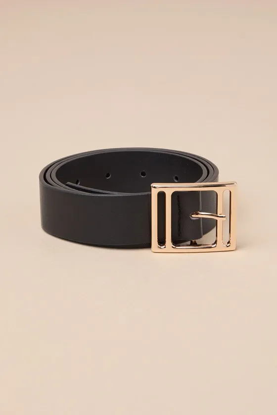 Modish Muse Black and Ivory Cutout Buckle Belt Set sold by Lulus product image thumbnail 4