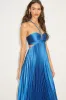 Aerin Blue Pleated Cutout Midi Dress sold by Lulus