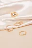 Eden Gold Stackable Five-Piece Ring Set sold by Lulus