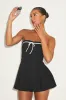Bexley Black Strapless Skort Romper sold by Lulus