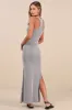 Relaxed but Not Least Grey Ribbed Sleeveless Maxi Dress sold by Lulus