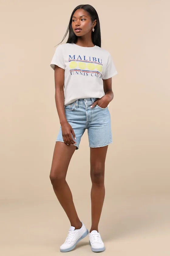 501 Mid Thigh Light Wash Denim Shorts sold by Lulus product image thumbnail 4