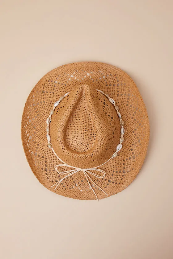 Kealohi Tan Woven Straw Western Hat sold by Lulus product image thumbnail 2