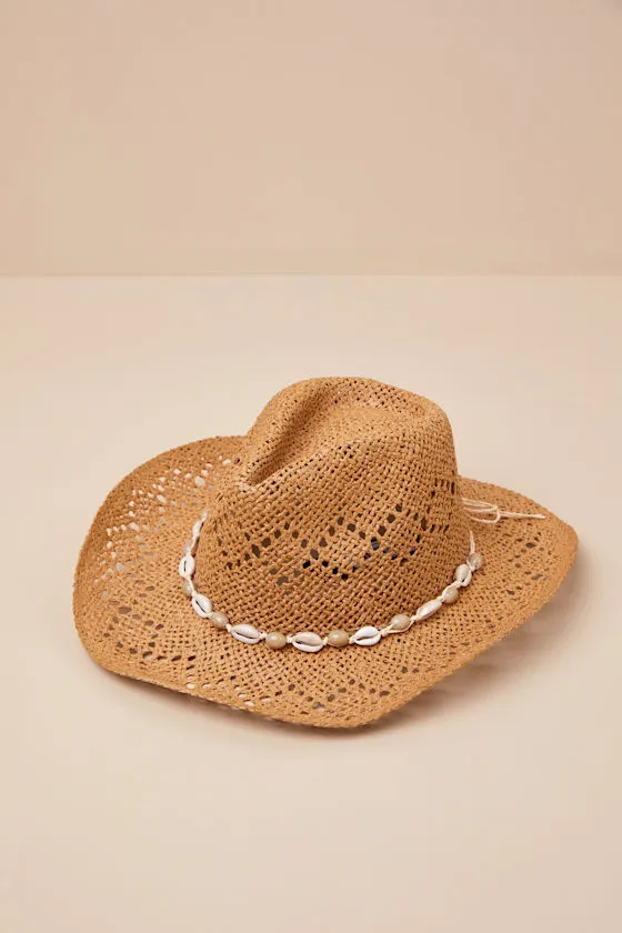 Kealohi Tan Woven Straw Western Hat sold by Lulus product image thumbnail 4