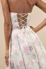 Ebba Ivory Floral Eyelet Embroidered Strapless Midi Dress sold by Lulus