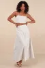 Sabino Beige Striped Drop Waist Two-Piece Midi Dress sold by Lulus