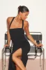 Rumi Black Sleeveless Column Midi Dress sold by Lulus