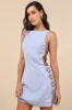 Decidedly Summery Light Blue Cutout Sleeveless O-Ring Mini Dress sold by Lulus