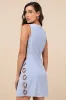 Decidedly Summery Light Blue Cutout Sleeveless O-Ring Mini Dress sold by Lulus