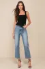 Certainly Flirty Black Ribbed Ruched Square Neck Tank Top sold by Lulus