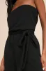 Leisurely Moments Black Ribbed Knit Strapless Lounge Romper sold by Lulus