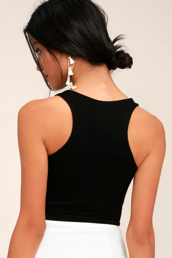 Feel Like Dancing Black Crop Top sold by Lulus product image thumbnail 4