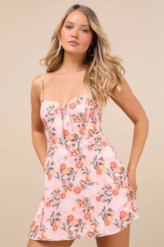 Diora Pink Orange Print Sleeveless Mini Dress made by Lulus