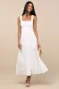 Esmeray White Lace Sleeveless Tiered Midi Dress sold by Lulus