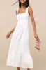 Esmeray White Lace Sleeveless Tiered Midi Dress sold by Lulus
