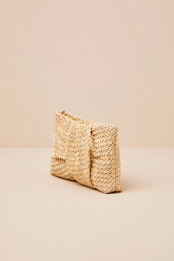Lorena Natural Raffia Knotted Tassel Clutch sold by Lulus product image thumbnail 2