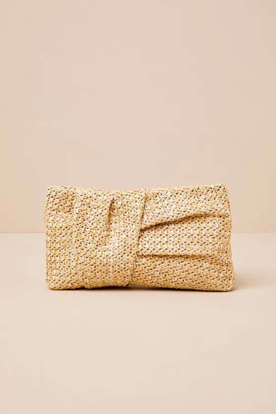 Lorena Natural Raffia Knotted Tassel Clutch sold by Lulus product image thumbnail 3