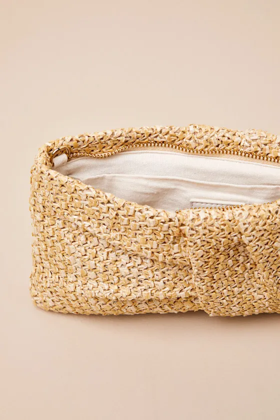 Lorena Natural Raffia Knotted Tassel Clutch sold by Lulus product image thumbnail 4