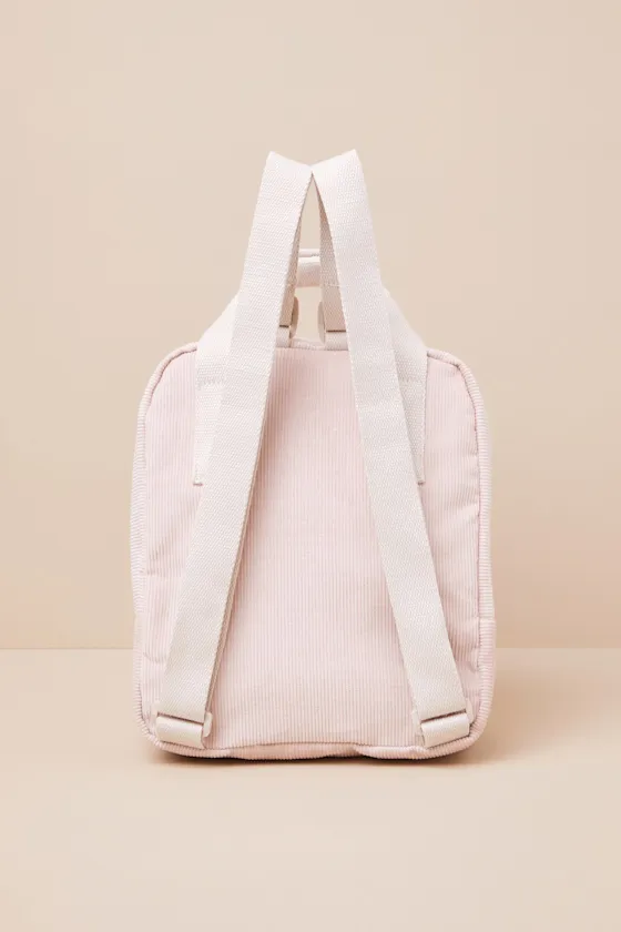 Low Key Blush Pink Corduroy Mini Backpack sold by Lulus product image thumbnail 3