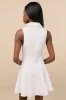 Zenley White Collared Skater Mini Dress sold by Lulus