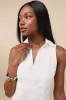 Zenley White Collared Skater Mini Dress sold by Lulus