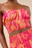 Luana Pink and Orange Floral Crop Top sold by Lulus