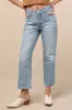 501 90's Ankle Light Wash Embroidered Straight Leg Jeans sold by Lulus