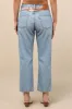 501 90's Ankle Light Wash Embroidered Straight Leg Jeans sold by Lulus