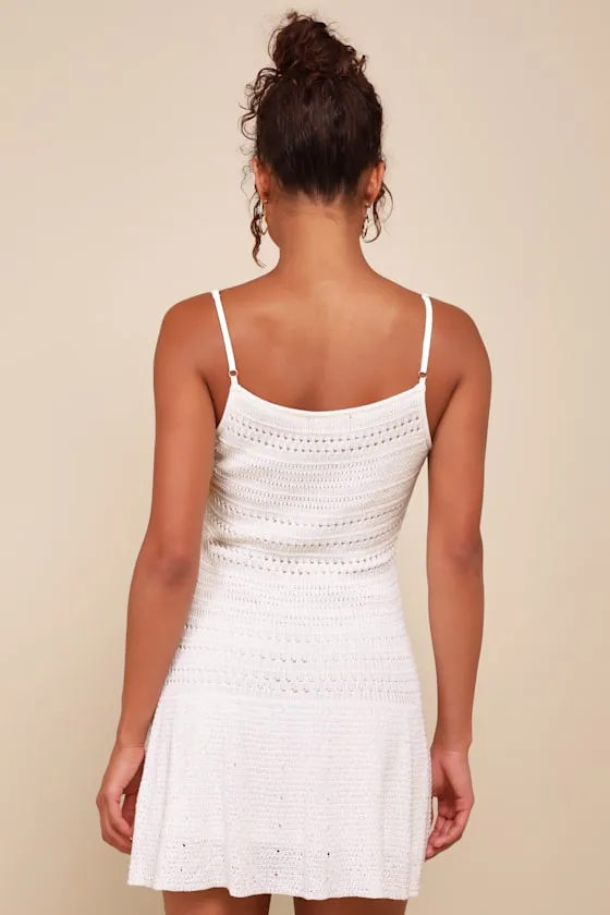Palm Springs Sweetie White Sweater Knit Sleeveless Mini Dress sold by Lulus product image thumbnail 2
