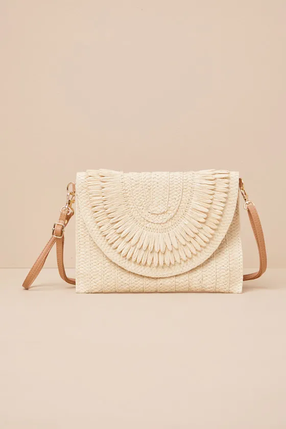 Constantia Light Beige Raffia Textured Clutch sold by Lulus product image thumbnail 2
