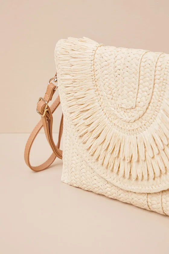 Constantia Light Beige Raffia Textured Clutch sold by Lulus product image thumbnail 4