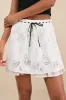Mailys Ivory Paisley Eyelet Embroidered Mini Skirt sold by Lulus