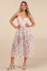 Mahryn Beige 3D Floral Embroidered Midi Bodysuit Dress sold by Lulus