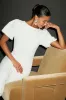 Simply Beloved White Puff Sleeve Bodycon Midi Dress sold by Lulus