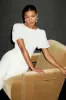 Simply Beloved White Puff Sleeve Bodycon Midi Dress sold by Lulus