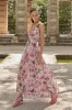 Morgana Lilac Multi Floral Satin Pleated Maxi Dress sold by Lulus