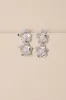 Alstra Silver Flower Statement Earrings sold by Lulus