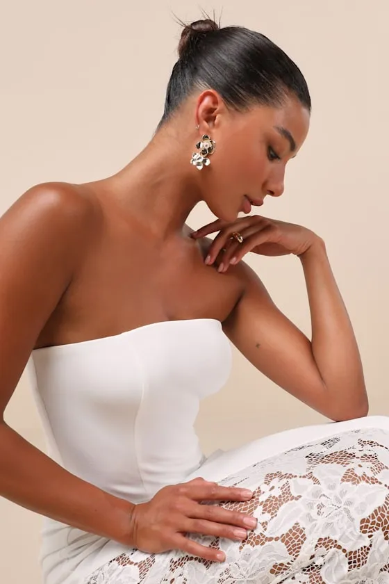 Alstra Gold Flower Statement Earrings sold by Lulus product image thumbnail 3