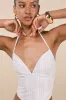 Anahita Cream and Blue Striped Halter Top sold by Lulus