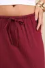 Bedelia Dark Red Tiered Drawstring Maxi Skirt sold by Lulus