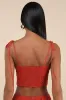Kamilla Rust Red Eyelet Embroidered Tie-Strap Tank Top sold by Lulus