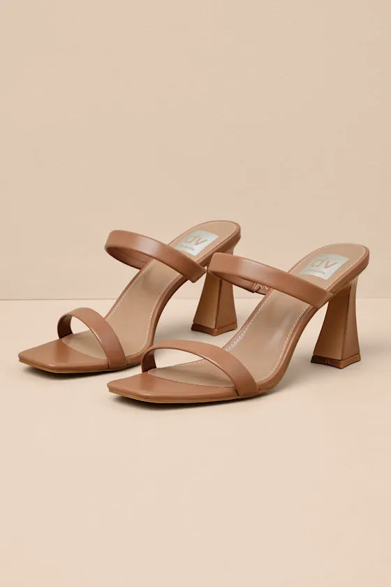 Yorke Toffee High Heel Slide Sandals sold by Lulus