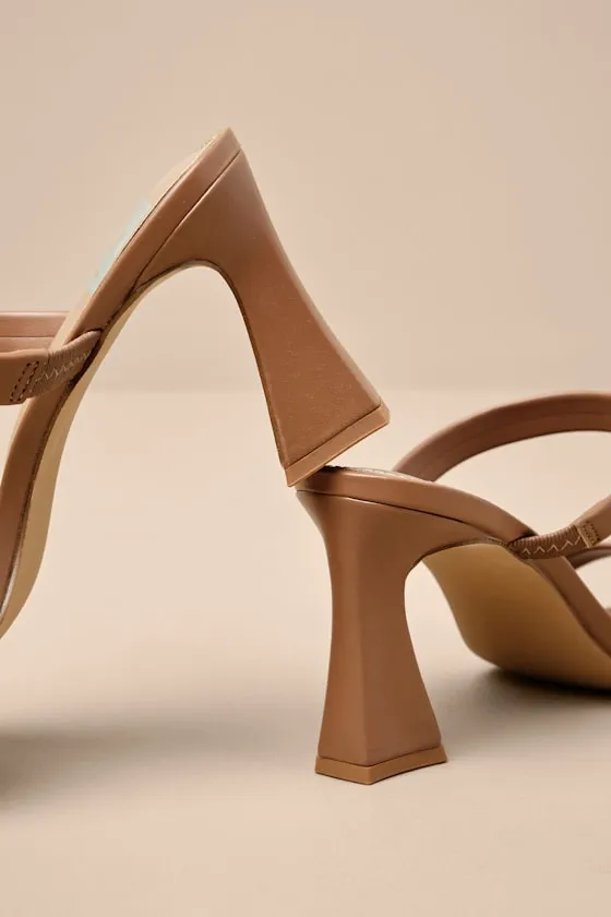 Yorke Toffee High Heel Slide Sandals sold by Lulus product image thumbnail 3