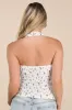Aruna Ivory Floral Textured Knit Halter Top sold by Lulus
