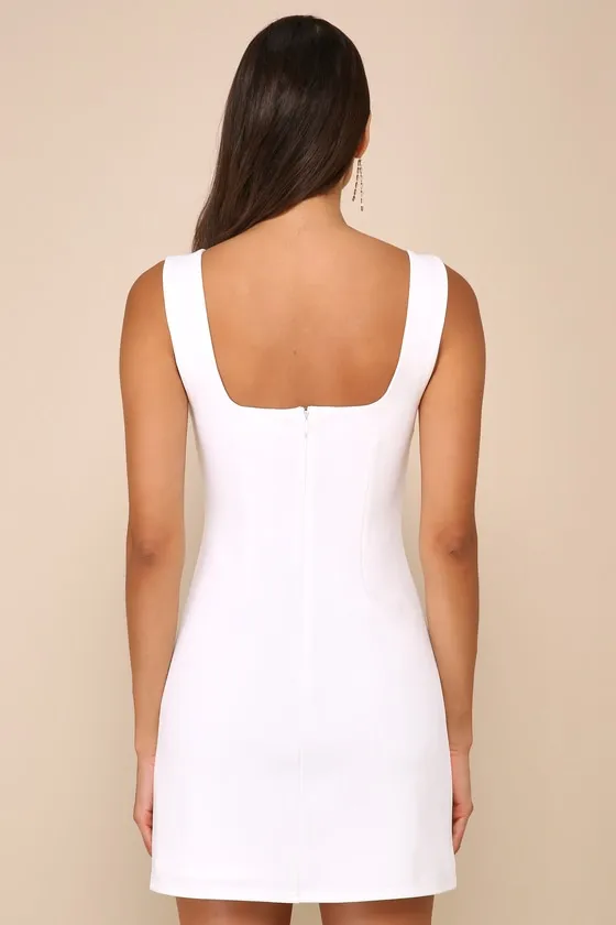 Flawless Confidence White Cutout Bodycon Mini Dress sold by Lulus product image thumbnail 2