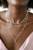 Three-Way Tie Silver Necklace Set sold by Lulus